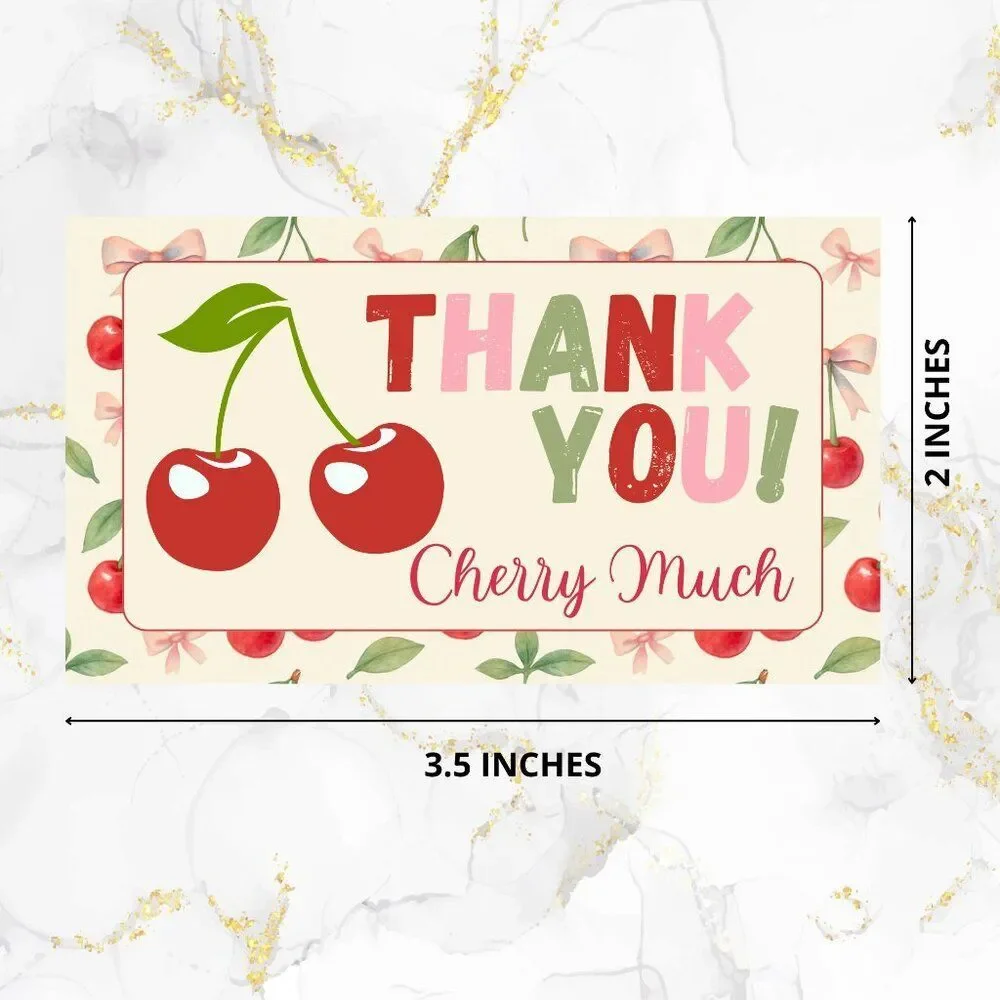 160 Pack Thank You Cards and Stickers Cherries
